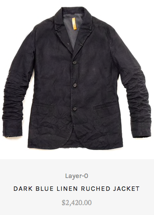 Navy Layer-0 Linen Jacket