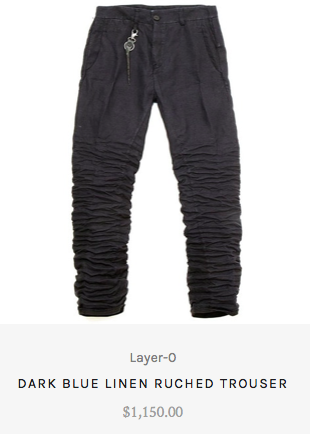 Layer-0 Navy Linen Trouser